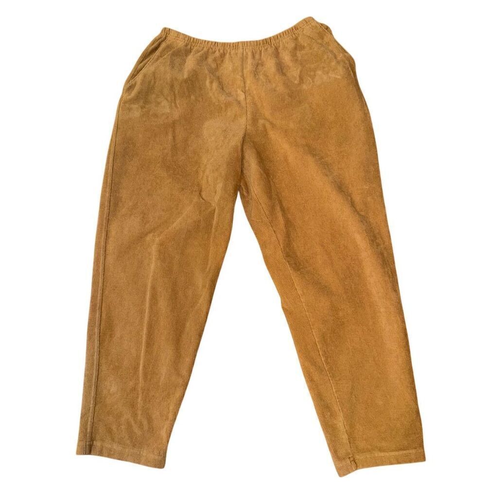 Lands End Brown Suede Pants Petite 14